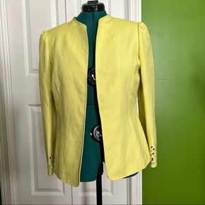 Tahari lime green linen blazer, size 12